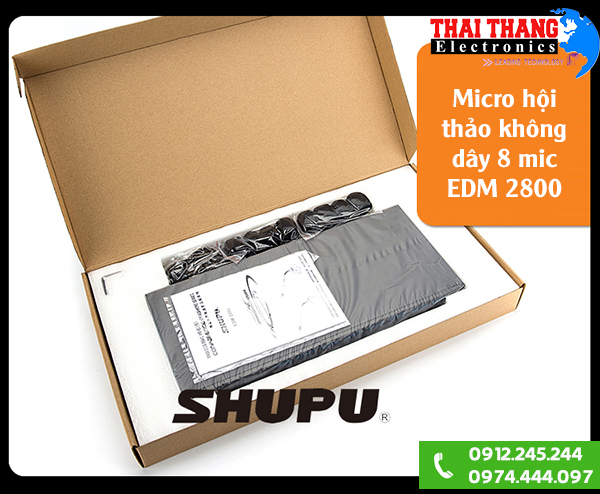 Micro hội nghị không dây 8 mic Shupu EDM 2800